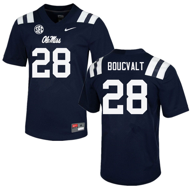 Lex Boucvalt Ole Miss Rebels NCAA Men's Navy #28 Stitched Limited College Football Jersey HRW0858UI